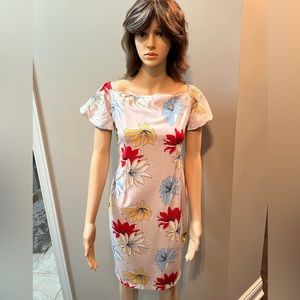 NWT Ezpopsy Puff Sleeve Summer, Tan Dress Sz8